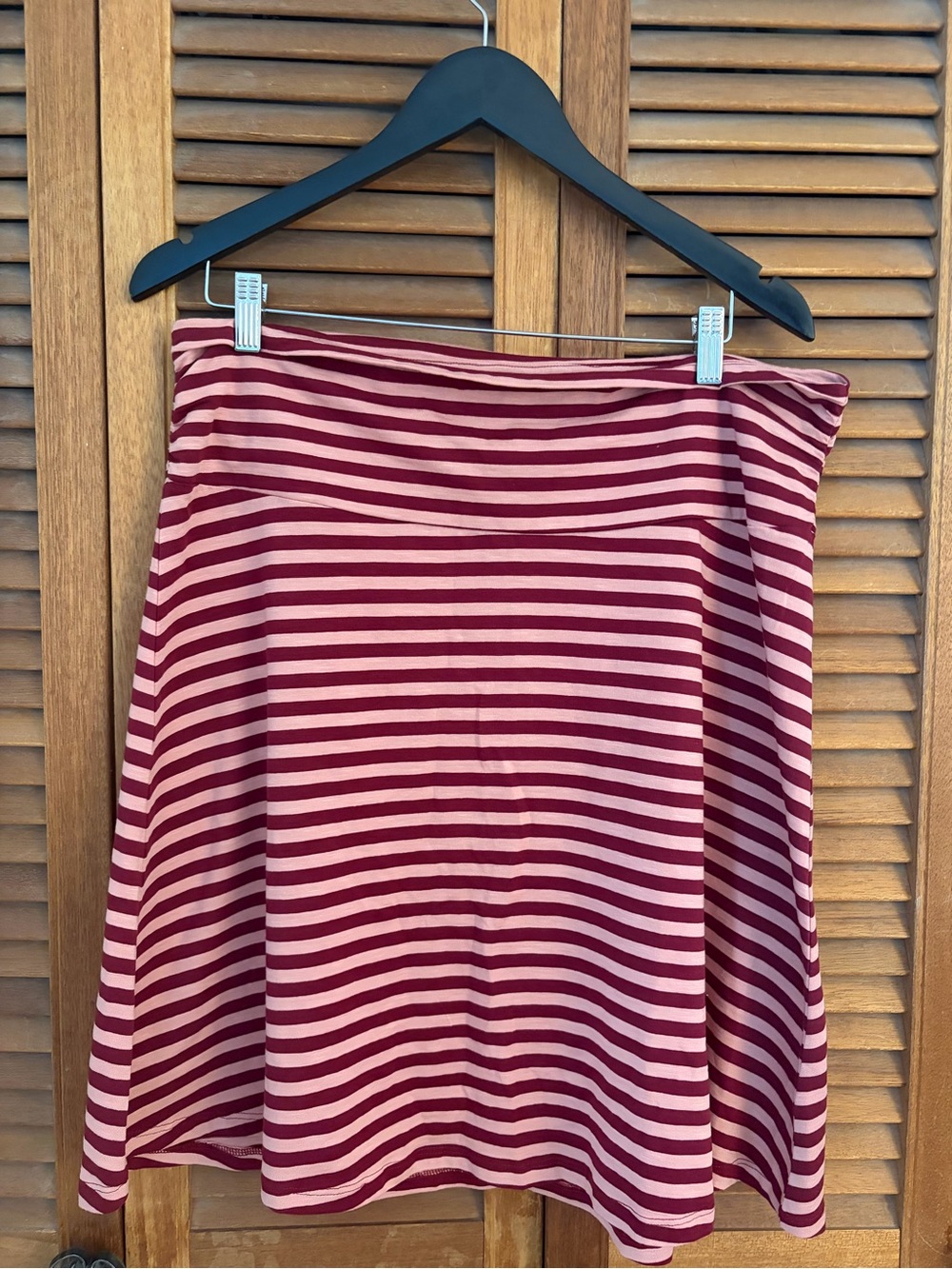 Toad&Co Striped A-Line Skirt - Pink and Burgundy women’s size XL